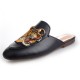Women Casual Fashion Leather Tiger Pattern Velvet Slippers Mules Women Casual Fashion Leather Tiger Pattern Velvet Slippers Mules