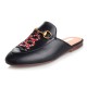 Women Casual Fashion Leather Tiger Pattern Velvet Slippers Mules Women Casual Fashion Leather Tiger Pattern Velvet Slippers Mules