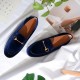 Women Classic Metal Buckle Velvet Loafers Flat Shoes Women Classic Metal Buckle Velvet Loafers Flat Shoes
