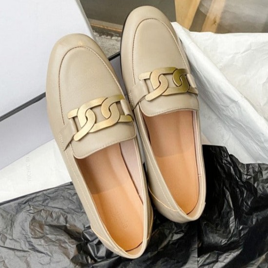 Women Classic Leather Flat Loafers Women Classic Leather Flat Loafers