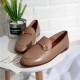 Women Classic Metal Buckle Leather Loafers Flat Shoes Women Classic Metal Buckle Leather Loafers Flat Shoes
