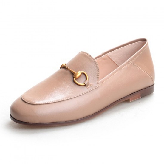 Women Classic Metal Buckle Leather Loafers Flat Shoes Women Classic Metal Buckle Leather Loafers Flat Shoes