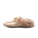 Furry Fur Slip on Mules Shoes Furry Fur Slip on Mules Shoes
