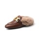 Furry Fur Slip on Mules Shoes Furry Fur Slip on Mules Shoes