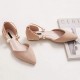 Womens Pearl Buckle Pointed Toe Flat Shoes Womens Pearl Buckle Pointed Toe Flat Shoes