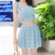 Sweet Swimsuits 2-Piece Set Plaid Ruffles Bathing Suits for Women Sweet Swimsuits 2-Piece Set Plaid Ruffles Bathing Suits for Women