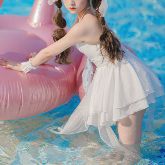 Egirls Sweet One Piece Swimsuits Lolita Cute Swimwear for Women Egirls Sweet One Piece Swimsuits Lolita Cute Swimwear for Women