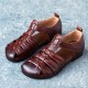 Women's Casual Closed Toe Velcro Flat Leather Sandals Women's Casual Closed Toe Velcro Flat Leather Sandals