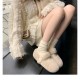 Women Faux-Fur Loafers Cute Winter Fleece Flat Casual Shoes Women Faux-Fur Loafers Cute Winter Fleece Flat Casual Shoes
