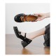 Women's Patent Leather Low Chunky Block Heel Buckle Strap Mary Jane Pumps Women's Patent Leather Low Chunky Block Heel Buckle Strap Mary Jane Pumps