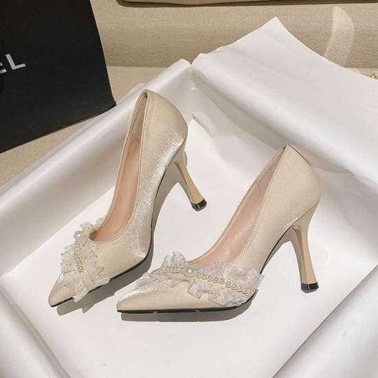 Womens High Heels Wedding Pearl Pump Womens High Heels Wedding Pearl Pump