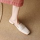 Women's Leather Casual Flat Mules Shoes Women's Leather Casual Flat Mules Shoes