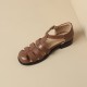 Women's Handmade Leather Round Toe Closed Toe Casual Fisherman Sandals Women's Handmade Leather Round Toe Closed Toe Casual Fisherman Sandals