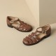 Women's Handmade Leather Round Toe Closed Toe Casual Fisherman Sandals Women's Handmade Leather Round Toe Closed Toe Casual Fisherman Sandals
