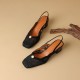 Women's Handmade Elegant Lace Slingback Block Heel Sandals Women's Handmade Elegant Lace Slingback Block Heel Sandals
