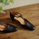 Pointy Toe Block Heels Leather T-Strap Mary Jane Shoes Pointy Toe Block Heels Leather T-Strap Mary Jane Shoes