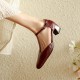 Pointy Toe Block Heels Leather T-Strap Mary Jane Shoes Pointy Toe Block Heels Leather T-Strap Mary Jane Shoes
