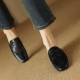 Womens Handmade Vintage Preppy Style Comfort Flat Mule Shoes Womens Handmade Vintage Preppy Style Comfort Flat Mule Shoes