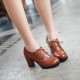 Oxford Shoes for Women Lace-up Chunky Dress Pump Shoes Oxford Shoes for Women Lace-up Chunky Dress Pump Shoes