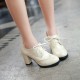 Oxford Shoes for Women Lace-up Chunky Dress Pump Shoes Oxford Shoes for Women Lace-up Chunky Dress Pump Shoes