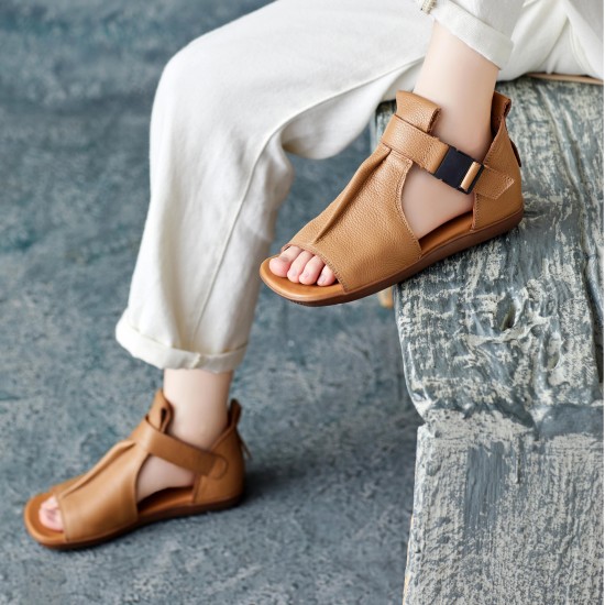 Women's Handmade Leather Open Toe Ankle Sandals Women's Handmade Leather Open Toe Ankle Sandals