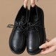 Leather Slip-on Comfort Loafers Lace-up Womens Shoes Leather Slip-on Comfort Loafers Lace-up Womens Shoes