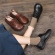 Leather Casual Loafers Lace Up Flats Shoes For Women Leather Casual Loafers Lace Up Flats Shoes For Women