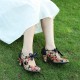 Handmade Bow Flower Vintage Cone Heel Women's Shoes Handmade Bow Flower Vintage Cone Heel Women's Shoes
