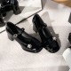 Patent Leather Pearl Rhinestone Embellished High Heeled Mary Jane Women's Shoes Patent Leather Pearl Rhinestone Embellished High Heeled Mary Jane Women's Shoes