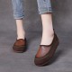 Handmade Colorblocking Cowhide Mori Style Loafers Flat Women's Shoes Handmade Colorblocking Cowhide Mori Style Loafers Flat Women's Shoes