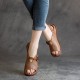Women's Leather Open Toe Casual Slip On Sandals Women's Leather Open Toe Casual Slip On Sandals