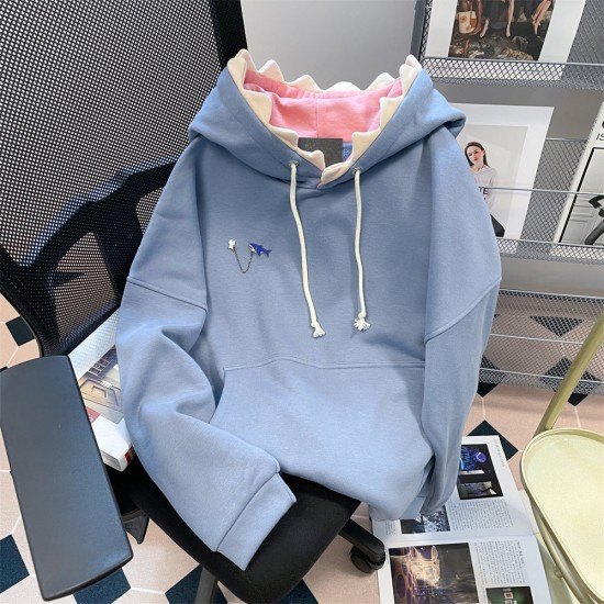 Cute and Funny Shark Sweatshirt Spring and Fall Oversize Hoodie Cute and Funny Shark Sweatshirt Spring and Fall Oversize Hoodie
