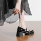 Women's Patent Leather Low Chunky Block Heel Buckle Strap Mary Jane Pumps Women's Patent Leather Low Chunky Block Heel Buckle Strap Mary Jane Pumps