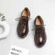 Vintage Oxford Loafers Brogues Leather Women's Lace Up Casual Flats Shoes Vintage Oxford Loafers Brogues Leather Women's Lace Up Casual Flats Shoes