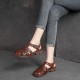Women's Closed Toe Leather Flat Fisherman Shoes Sandals Women's Closed Toe Leather Flat Fisherman Shoes Sandals