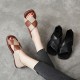 Women's Handmade Leather Open Toe Slip-On Flat Sandals Women's Handmade Leather Open Toe Slip-On Flat Sandals