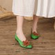 Women Handmade Leather Flower Literary Pointed Toe Soft Sole Comfortable Flat Shoes Women Handmade Leather Flower Literary Pointed Toe Soft Sole Comfortable Flat Shoes