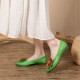 Women Handmade Leather Flower Literary Pointed Toe Soft Sole Comfortable Flat Shoes Women Handmade Leather Flower Literary Pointed Toe Soft Sole Comfortable Flat Shoes