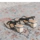 Elegant Retro Colorblocking Closed Toe Slingback Sandals Women's Elegant Retro Colorblocking Closed Toe Slingback Sandals Women's