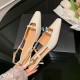 Pointed Toe Kitten Heels Slingback Pumps with Buckled Straps Pointed Toe Kitten Heels Slingback Pumps with Buckled Straps