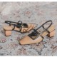 Elegant Retro Colorblocking Closed Toe Slingback Sandals Women's Elegant Retro Colorblocking Closed Toe Slingback Sandals Women's