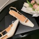Pointed Toe Kitten Heels Slingback Pumps with Buckled Straps Pointed Toe Kitten Heels Slingback Pumps with Buckled Straps