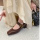 Womens Square Toe Patchwork Chic Mid Heel Wide Strap Buckle Mary Jane Shoes Womens Square Toe Patchwork Chic Mid Heel Wide Strap Buckle Mary Jane Shoes