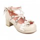 Cute Pearl Bow Lace Lolita Japanese Mary Jane Shoes Cute Pearl Bow Lace Lolita Japanese Mary Jane Shoes