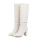 Women's Metallic Faux Leather Knee-High Pointed-Toe Boots Women's Metallic Faux Leather Knee-High Pointed-Toe Boots
