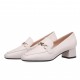 Metal Chunky Low-heel Loafers Shoes for Women Metal Chunky Low-heel Loafers Shoes for Women