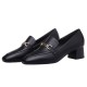 Metal Chunky Low-heel Loafers Shoes for Women Metal Chunky Low-heel Loafers Shoes for Women
