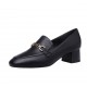 Metal Chunky Low-heel Loafers Shoes for Women Metal Chunky Low-heel Loafers Shoes for Women