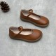 Women's Leather Handmade Soft Sole Round Toe Mary Jane Shoes Women's Leather Handmade Soft Sole Round Toe Mary Jane Shoes