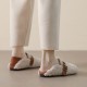 Women Faux-Fur Loafers Warm Winter Fleece Flat Metal Buckles Casual Shoes Women Faux-Fur Loafers Warm Winter Fleece Flat Metal Buckles Casual Shoes